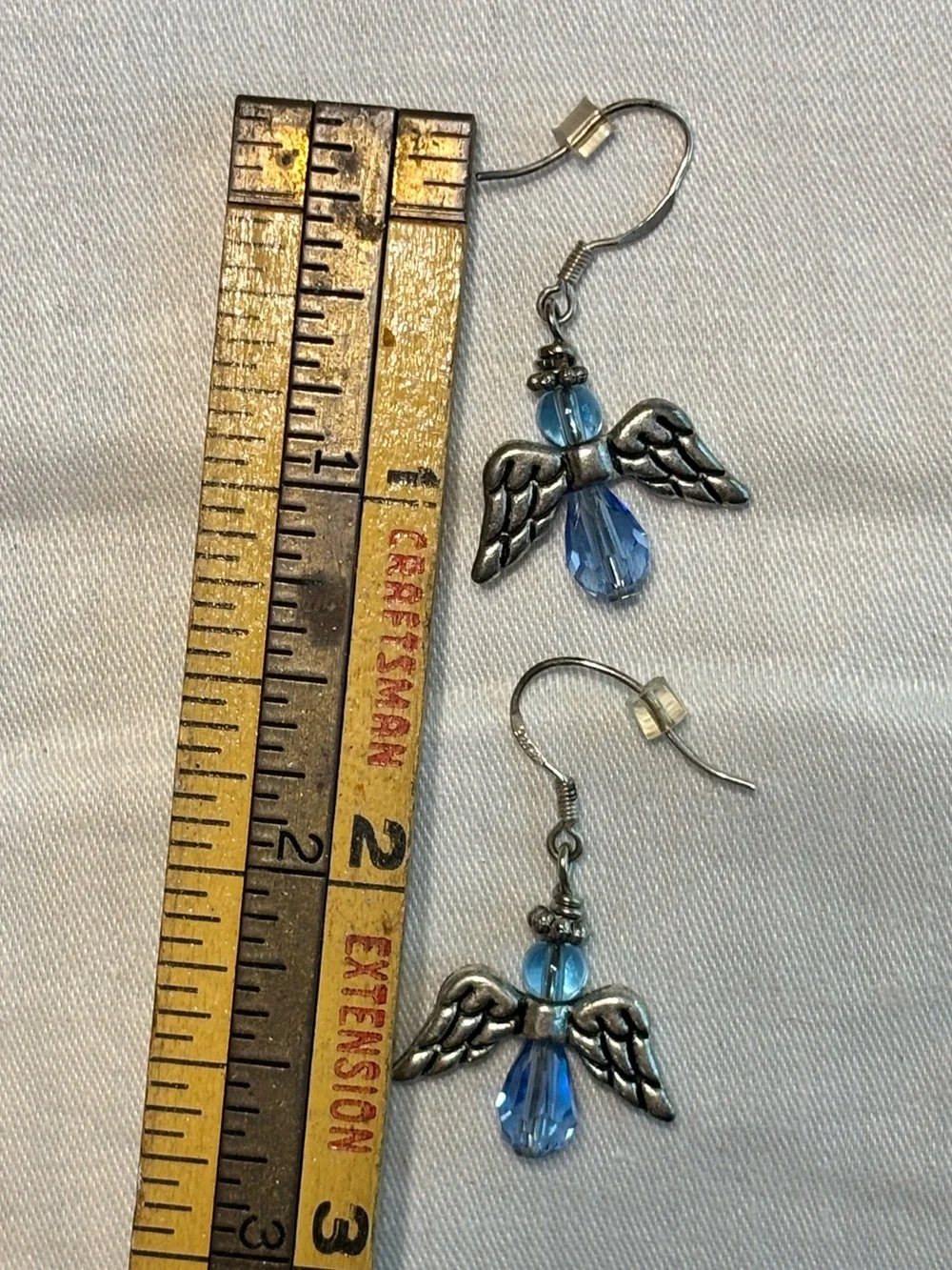 Sterling Silver Angel Wings Earrings